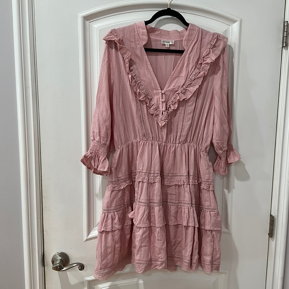 Rose velvet beautiful dress size 2X